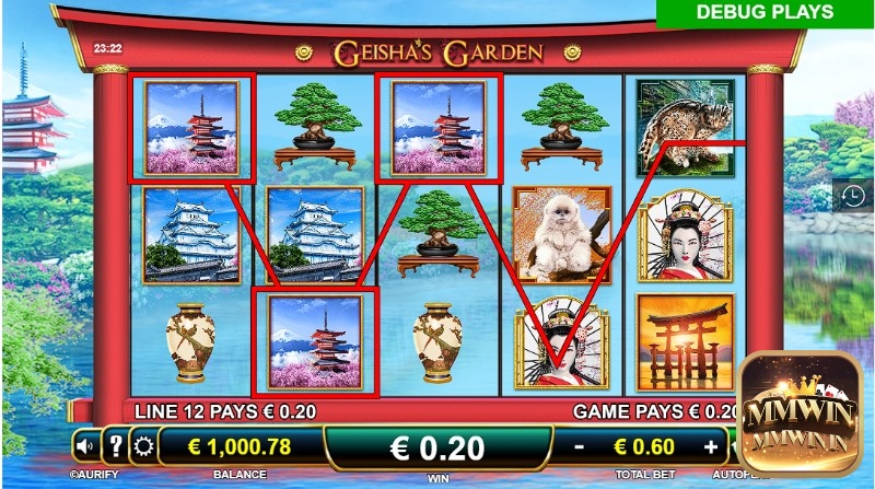 RPT của Geishas Garden là 95,92%, tương đối cao so với game video slot
