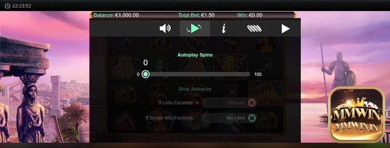 Bạn có thể dùng Autoplay Spins để tự động chơi với số vòng quay cố định