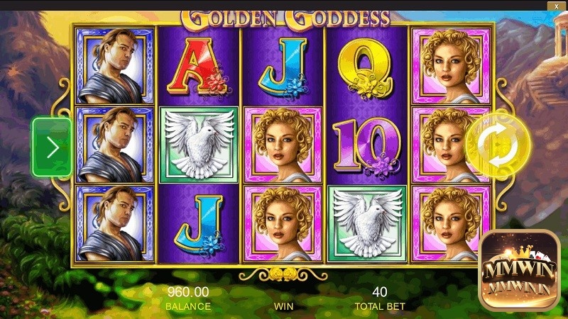 Nữ thần vàng là trò chơi slot 5 cuộn 4 hàng