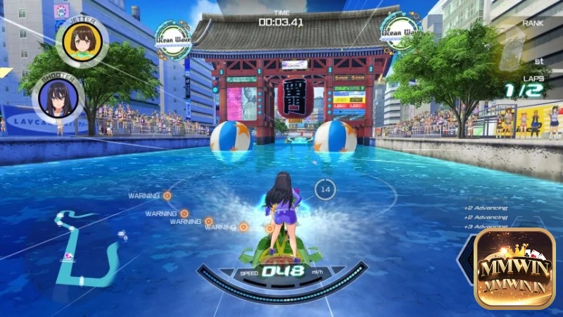Người chơi có thể thoải mái lựa chọn địa hình trong Game Kandagawa Jet Girls