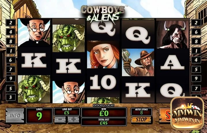 Cách chơi slot Cowboys & Aliens rất đơn giản