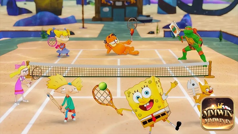 Game Nickelodeon Extreme Tennis có lối chơi thi đấu tennis vui nhộn