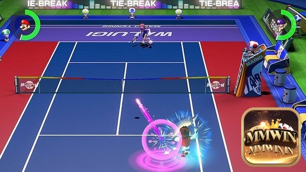 Game Mario Tennis Aces có lối chơi mô phỏng các trận đấu tennis chân thực